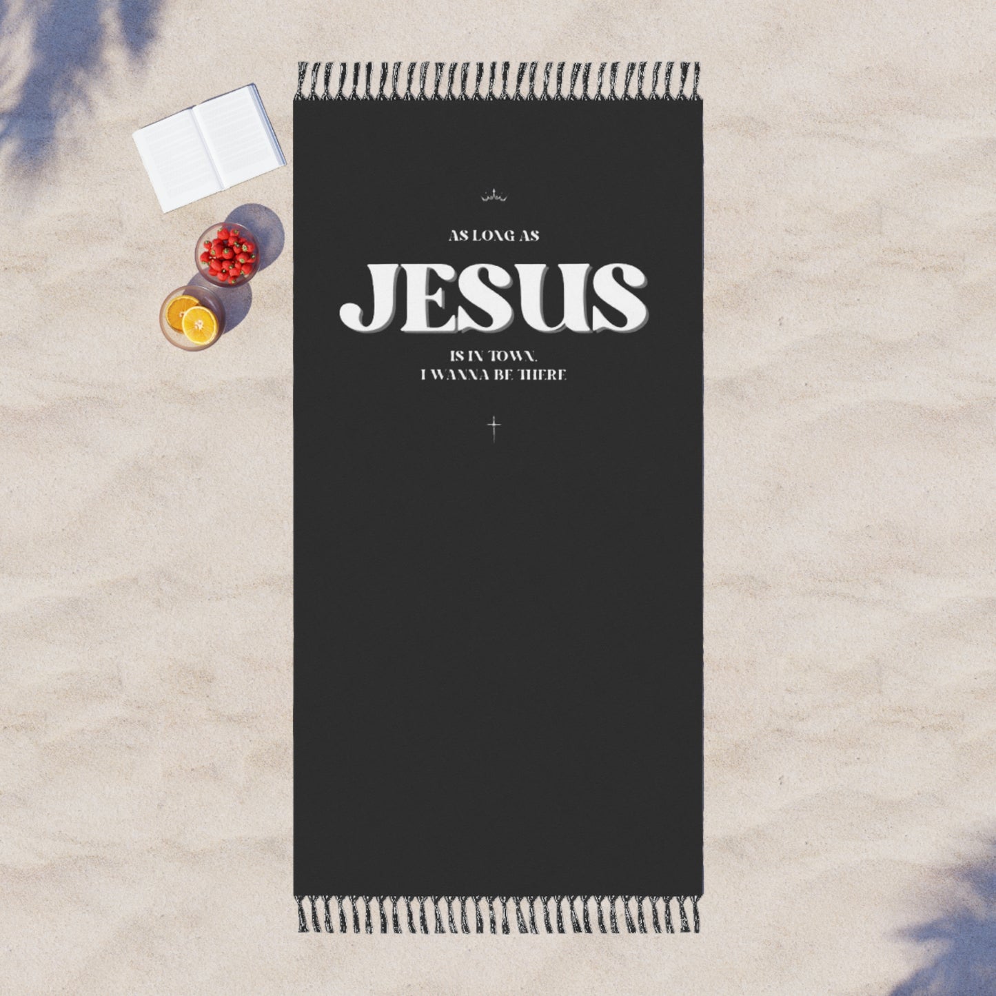 Boho Beach Towel | Jesus Inspired, Chic Summer Accessory, Perfect for Poolside, Vacation, Travel, Gift for Him/Her