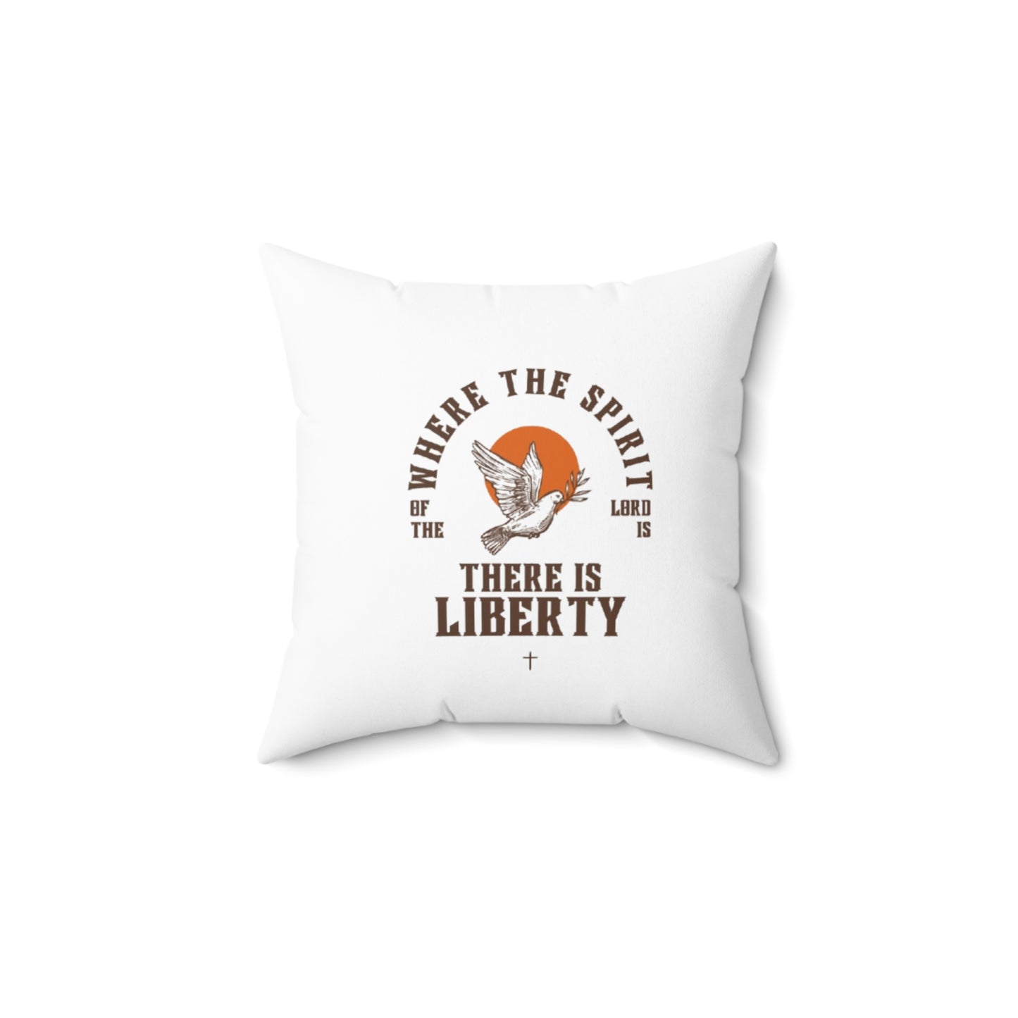 Faith-Inspired Liberty Decorative Pillow | Spiritual Home Decor, Gift for Religious Occasions, Inspirational Cushion, Cozy Accent Pillow