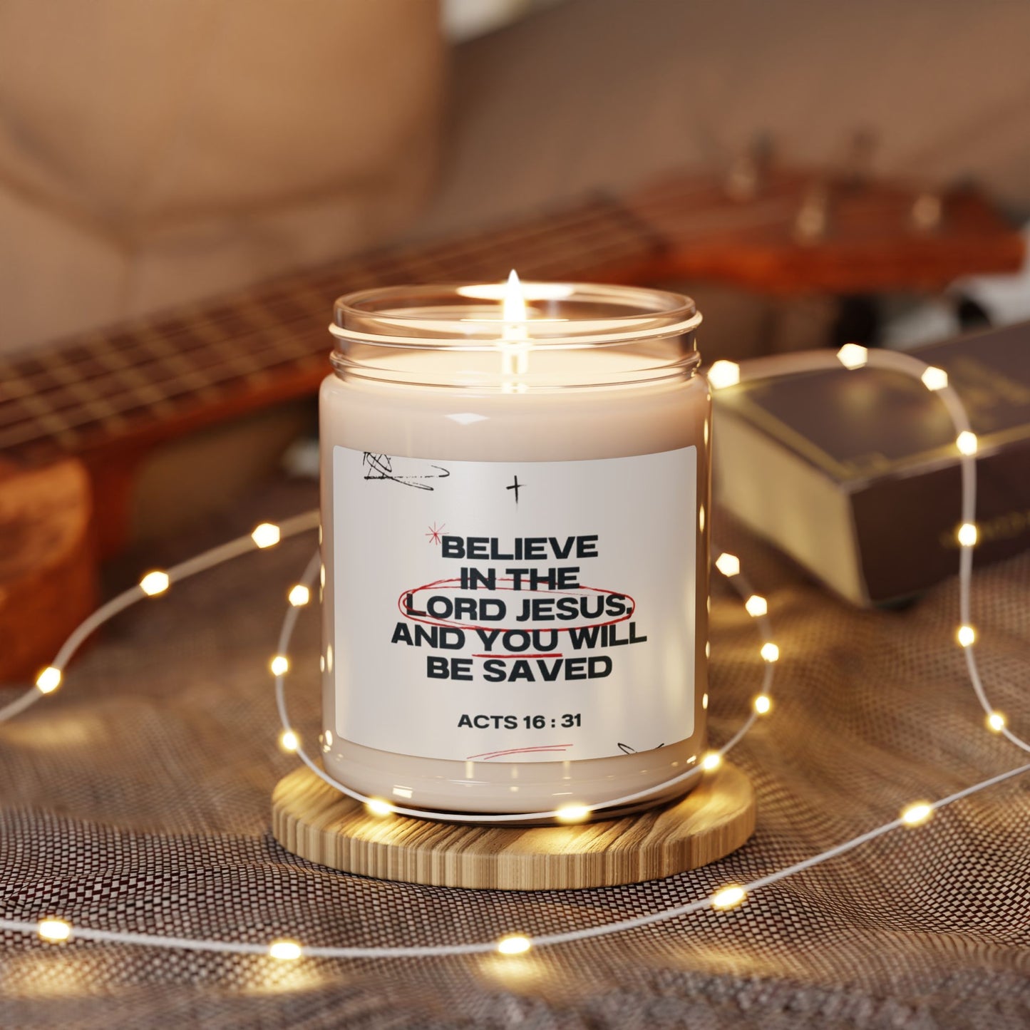Inspirational Scented Candle: Faithful & Uplifting Gifts, Christian Decor, Relaxation, Home Fragrance