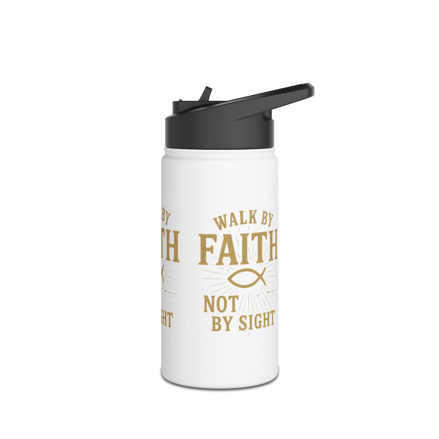 Faith-Themed Stainless Steel Water Bottle, Encouraging Quotes, Gift for Christians, Travel Mug, Motivational Drinkware