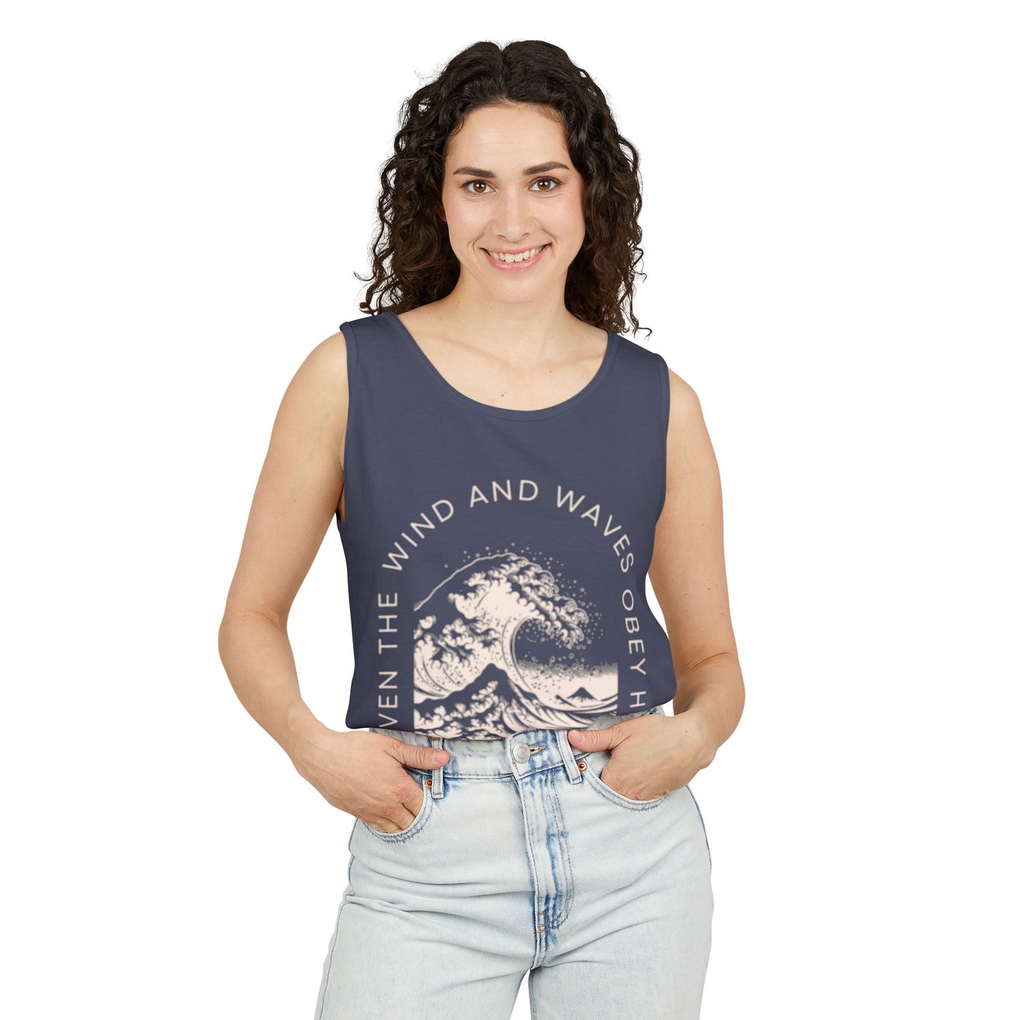 Ocean Wave Unisex Tank Top, Summer Essential, Beachwear, Casual Layering, Vacation Wardrobe, Graphic Tee, Gift Idea