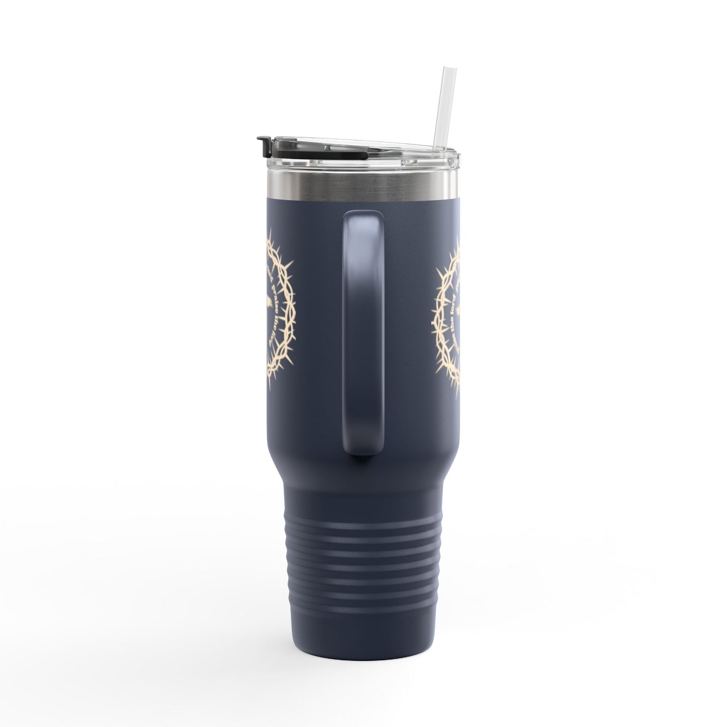 40oz Insulated Travel Mug – Stainless Steel Tumbler with Handle & Straw, Spill-Proof, Keeps Drinks Hot or Cold