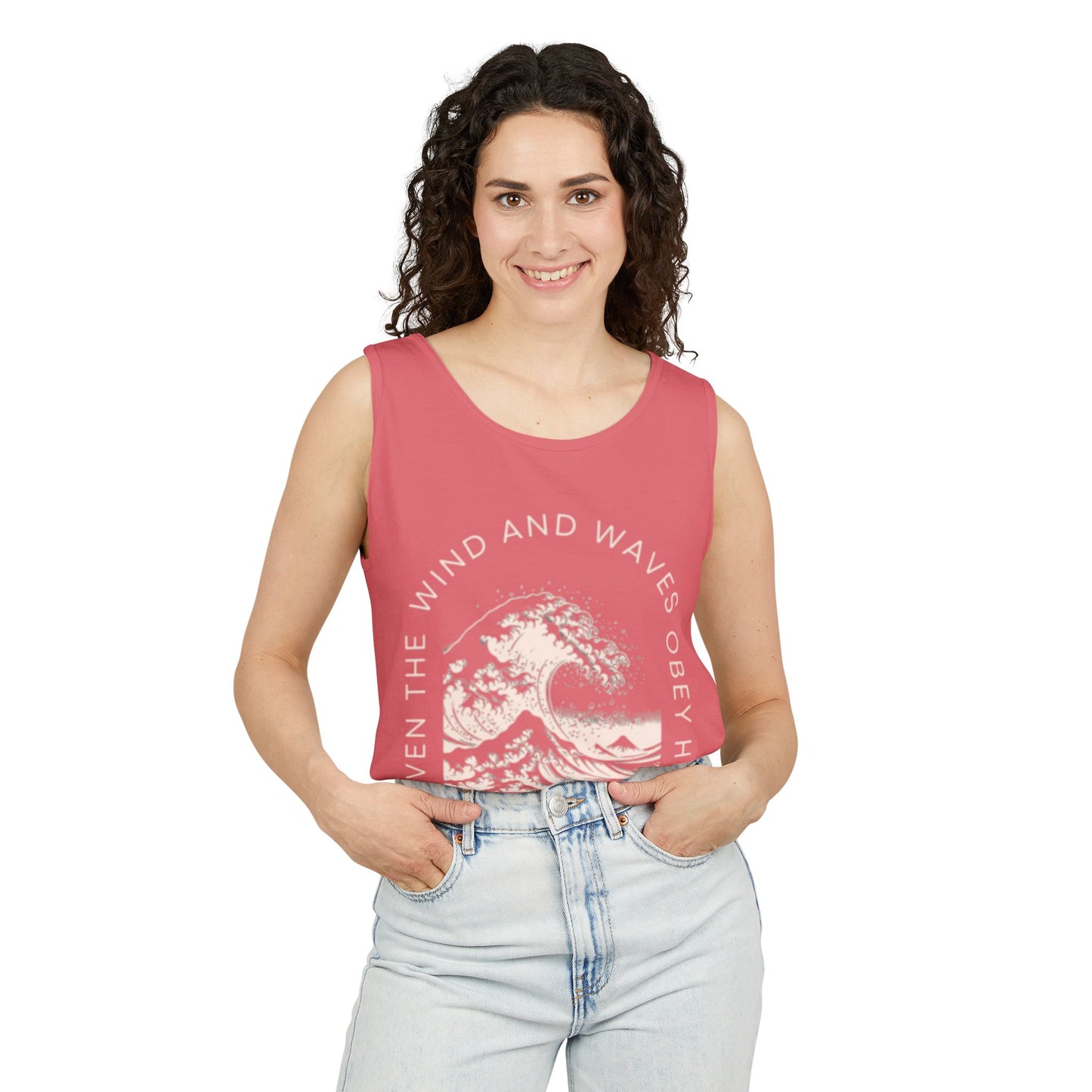 Ocean Wave Unisex Tank Top, Summer Essential, Beachwear, Casual Layering, Vacation Wardrobe, Graphic Tee, Gift Idea