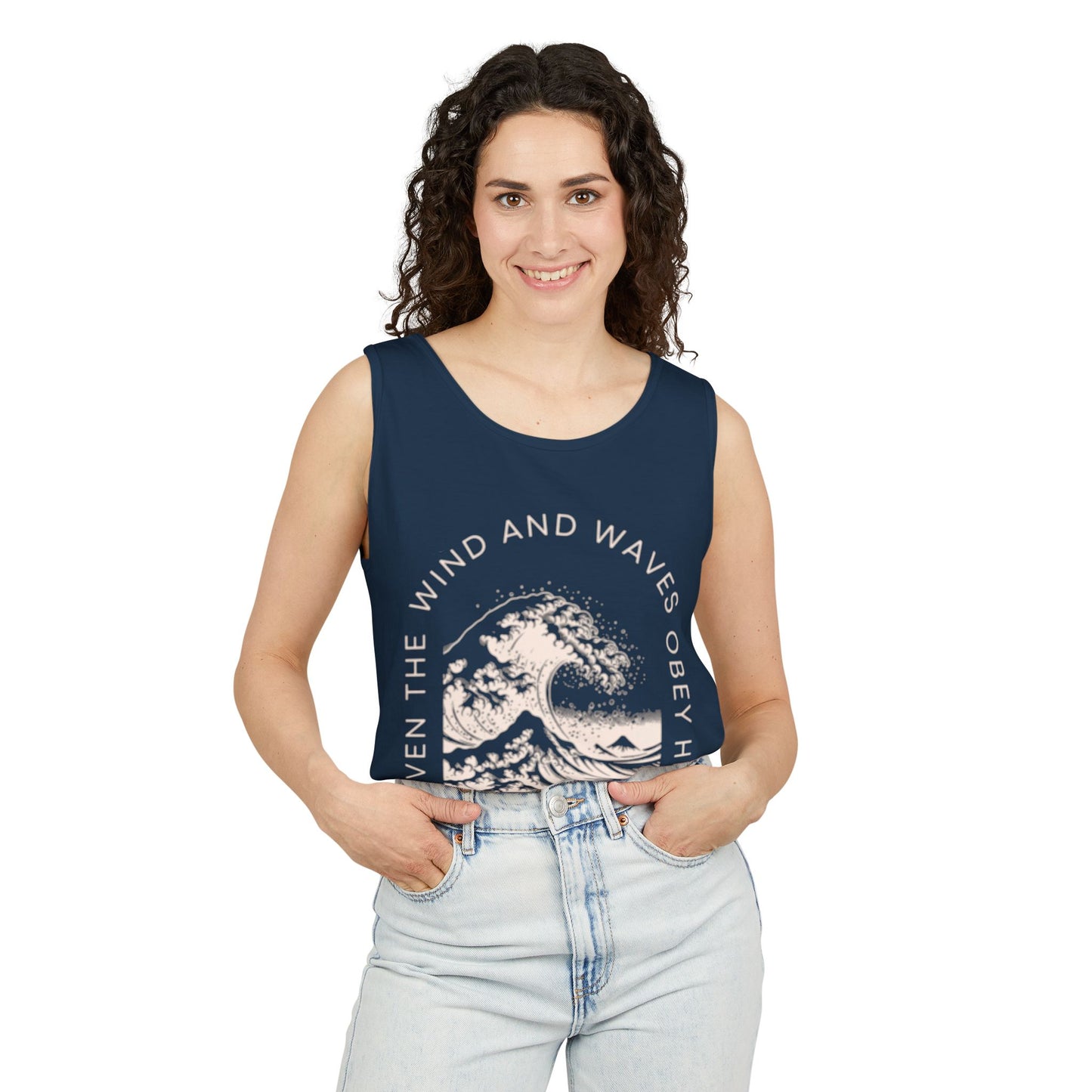 Ocean Wave Unisex Tank Top, Summer Essential, Beachwear, Casual Layering, Vacation Wardrobe, Graphic Tee, Gift Idea