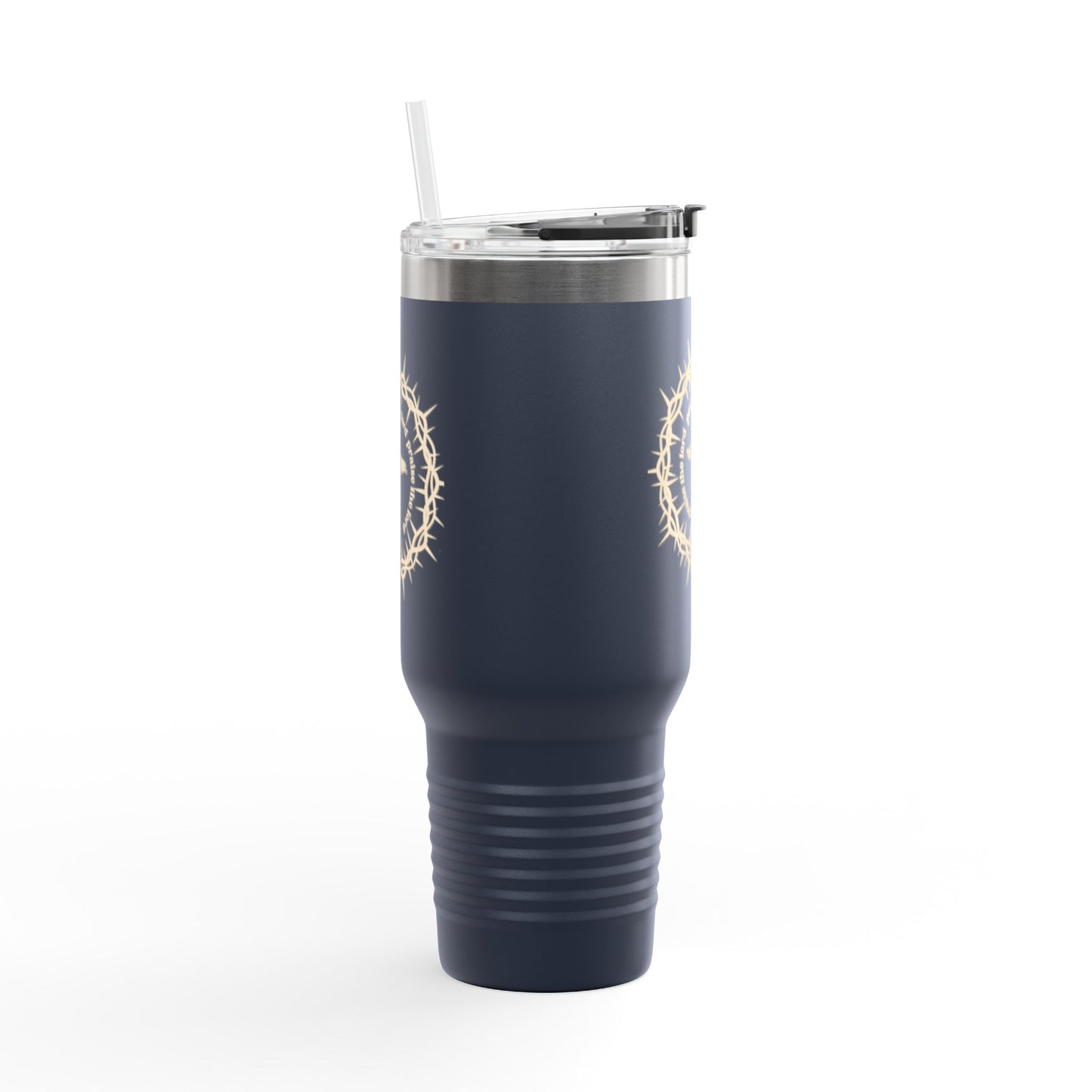 40oz Insulated Travel Mug – Stainless Steel Tumbler with Handle & Straw, Spill-Proof, Keeps Drinks Hot or Cold